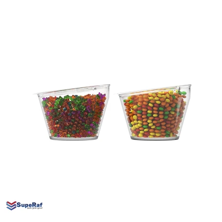קופסת תצוגה ואחסון מעוגלת לפיצוחים וממתקים - 5 ליטר