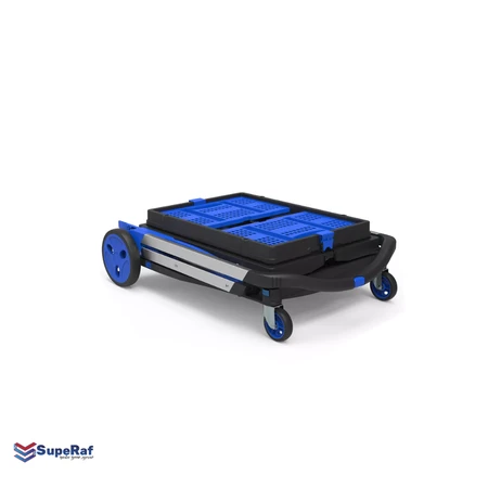 עגלה משא מתקפלת דו קומתית (כולל 2 ארגזים)