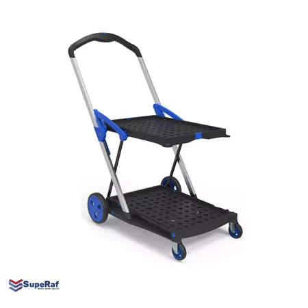עגלה משא מתקפלת דו קומתית (כולל 2 ארגזים)