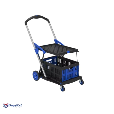 עגלה משא מתקפלת דו קומתית (כולל 2 ארגזים)