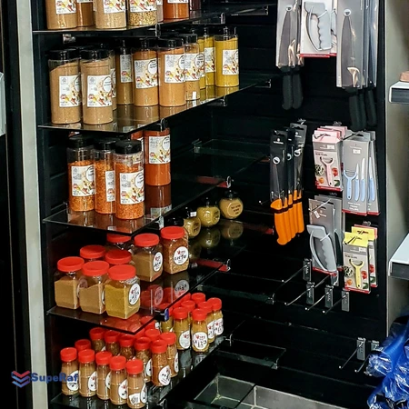 מדף זכוכית לפלטה מחורצת