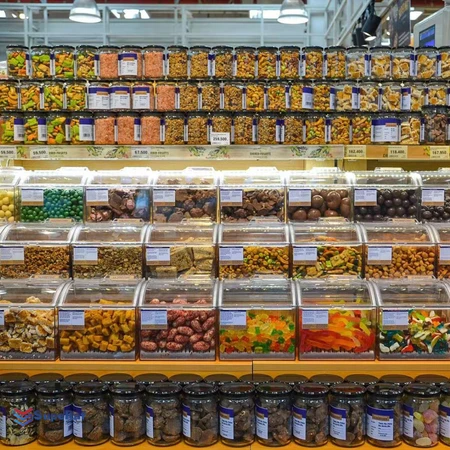 קופסת תצוגה ואחסון לפיצוחים וממתקים - 5 ליטר