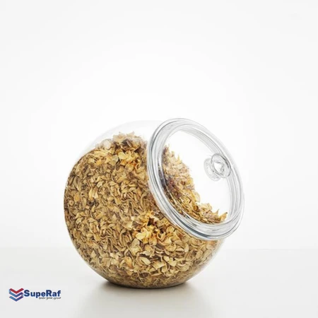קופסת תצוגה ואחסון מעוגלת לפיצוחים וממתקים - 10 ליטר