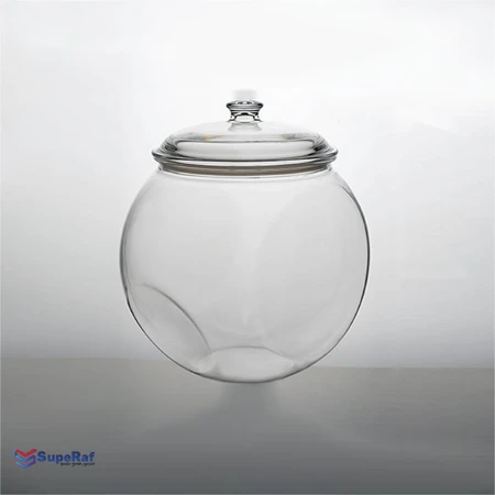 קופסת תצוגה ואחסון מעוגלת לפיצוחים וממתקים - 10 ליטר