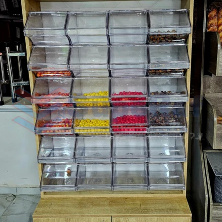 קופסת תצוגה ואחסון לפיצוחים וממתקים - 5 ליטר