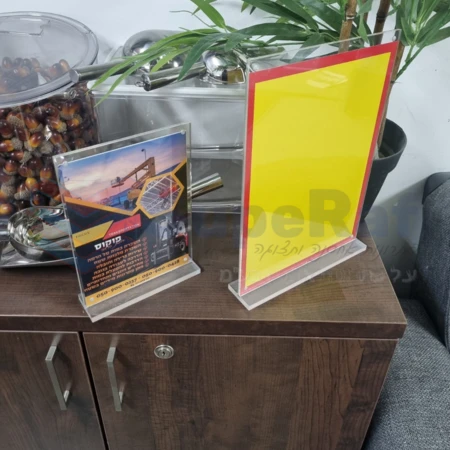 מעמד תפריט A5 אקריליק