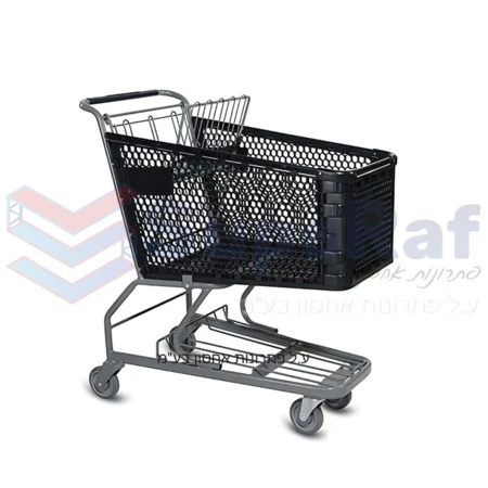 עגלת סופר מתכת ופלסטיק 210 ליטר